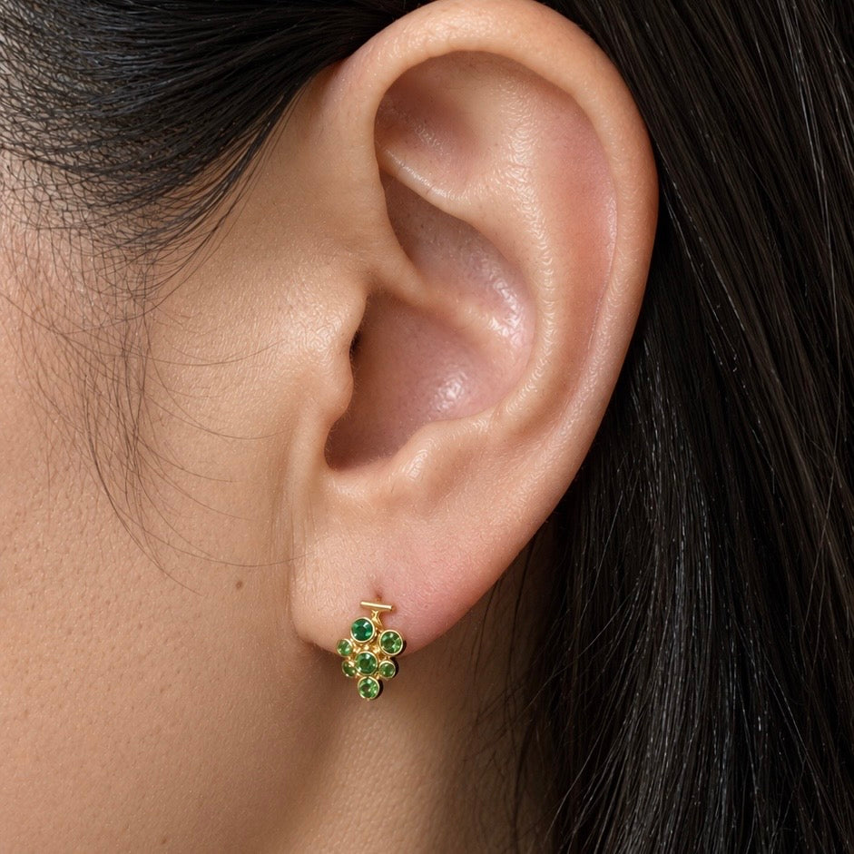 Dear little creatures : Greengarnet Grapes earrings