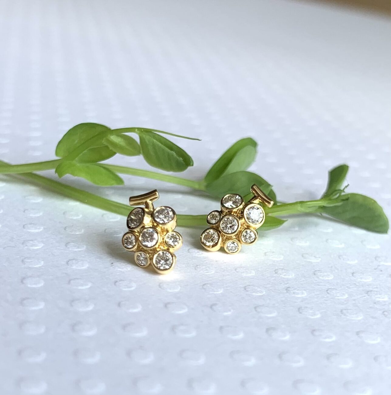 Dear little creatures : Grapes earrings ぶどうピアス