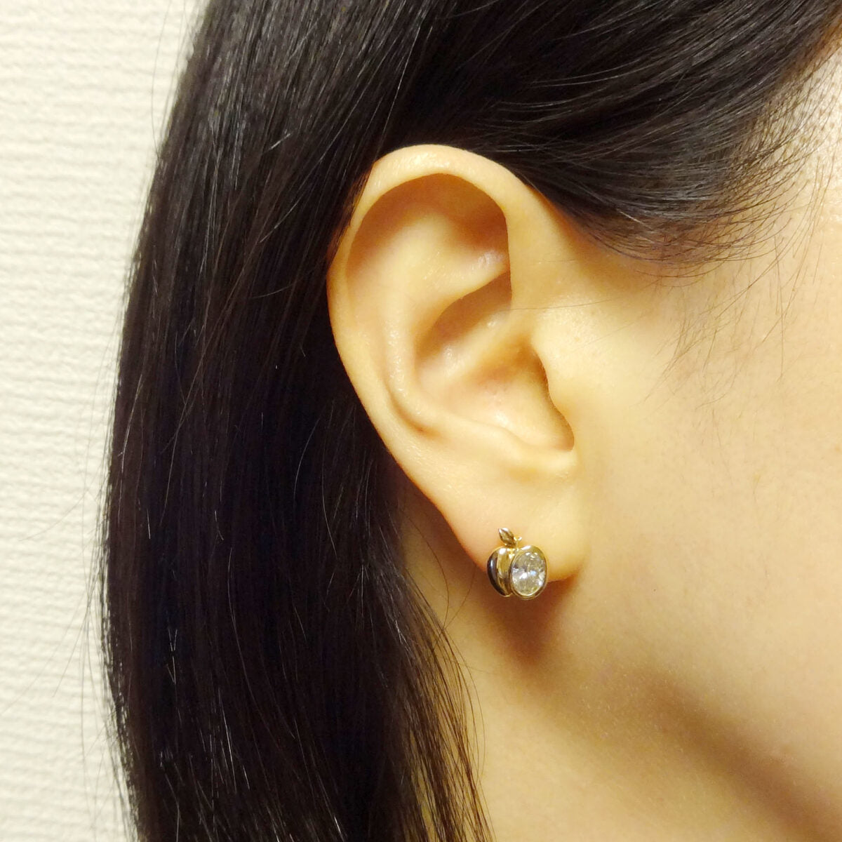 Dear Little Creatures: りんご ピアス ダイヤモンド0.507ct(片耳用)