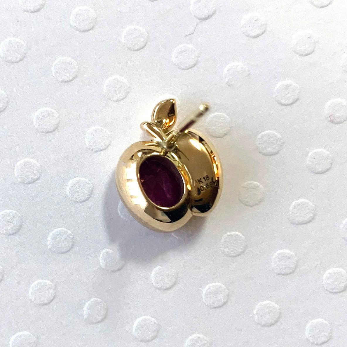 Dear Little Creatures: りんごピアス ルビー 0.692ct(片耳用)