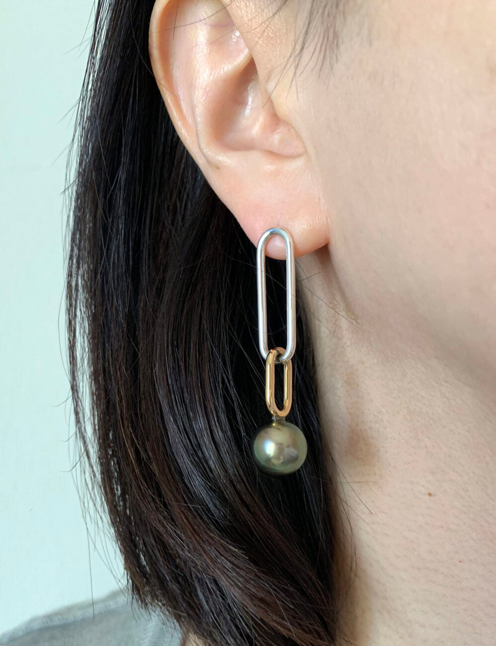 Chain : Earrings Black Pearl 販売終了