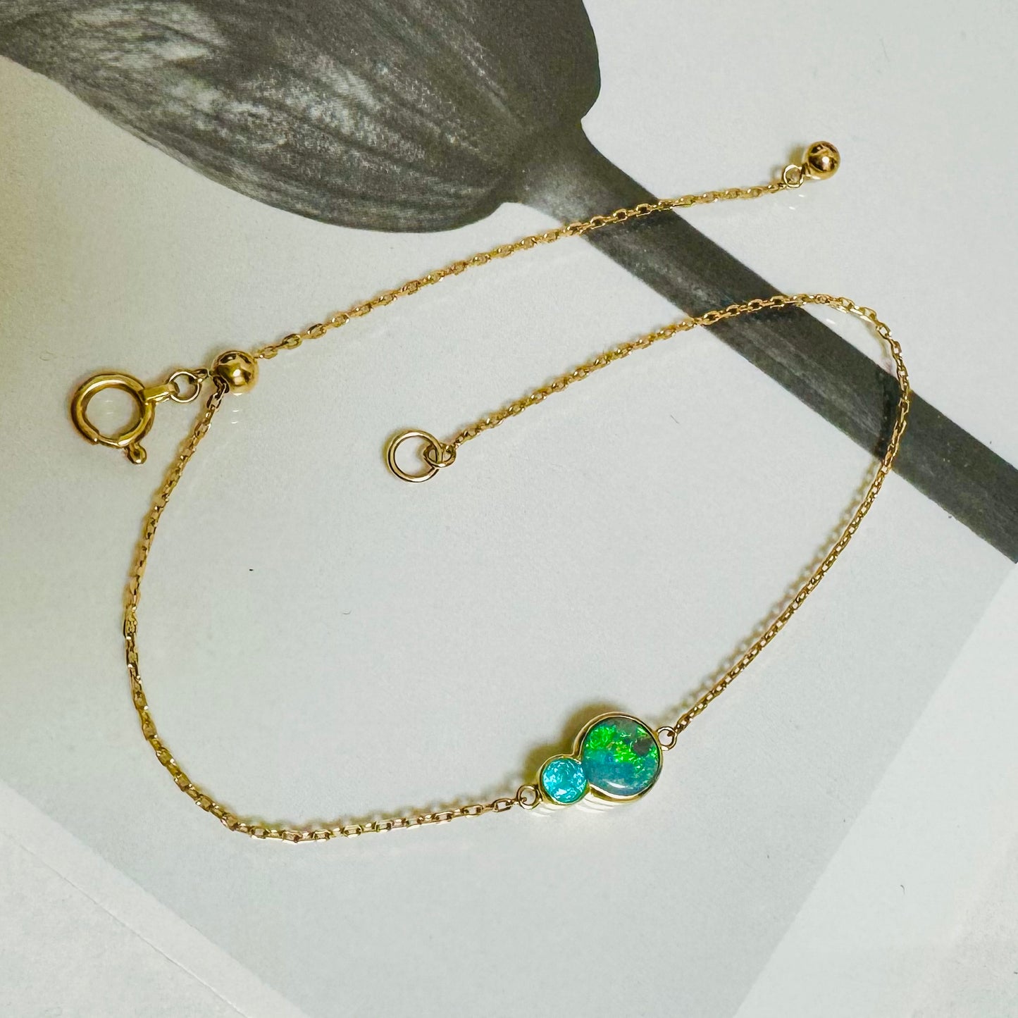 BLANCE : ブラックオパール・パライバトルマリン  ブレスレット