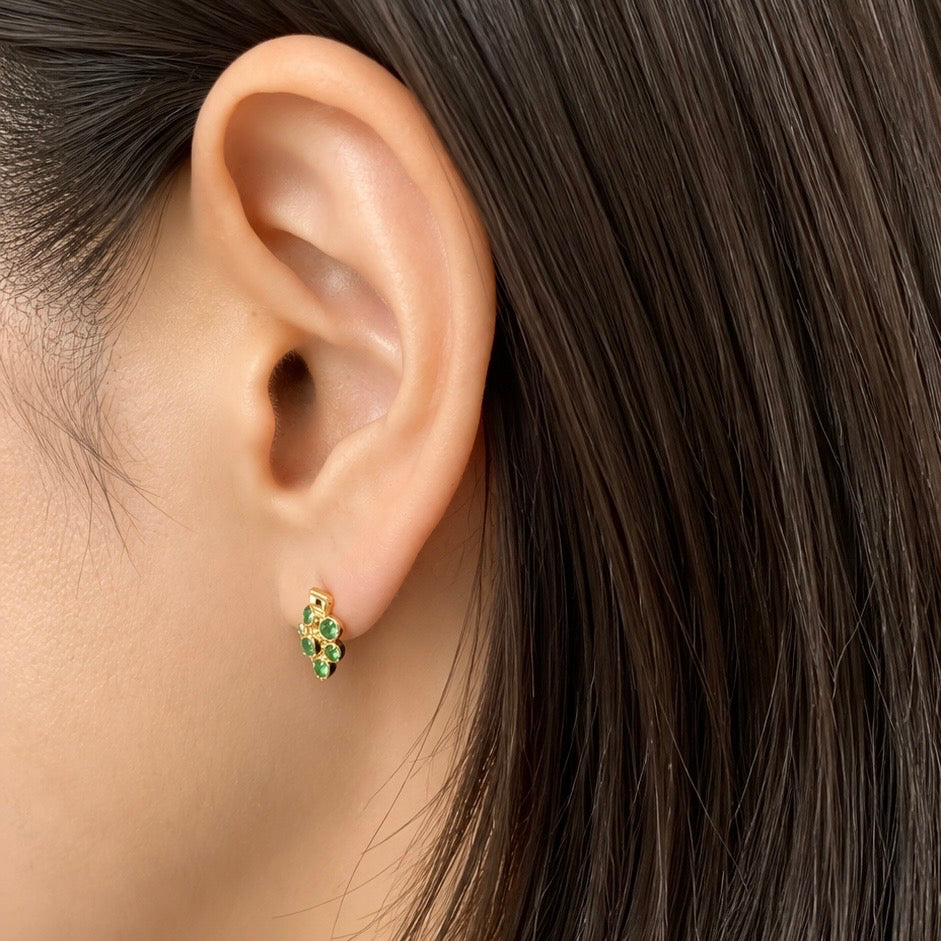 Dear little creatures : Greengarnet  Grapes earrings