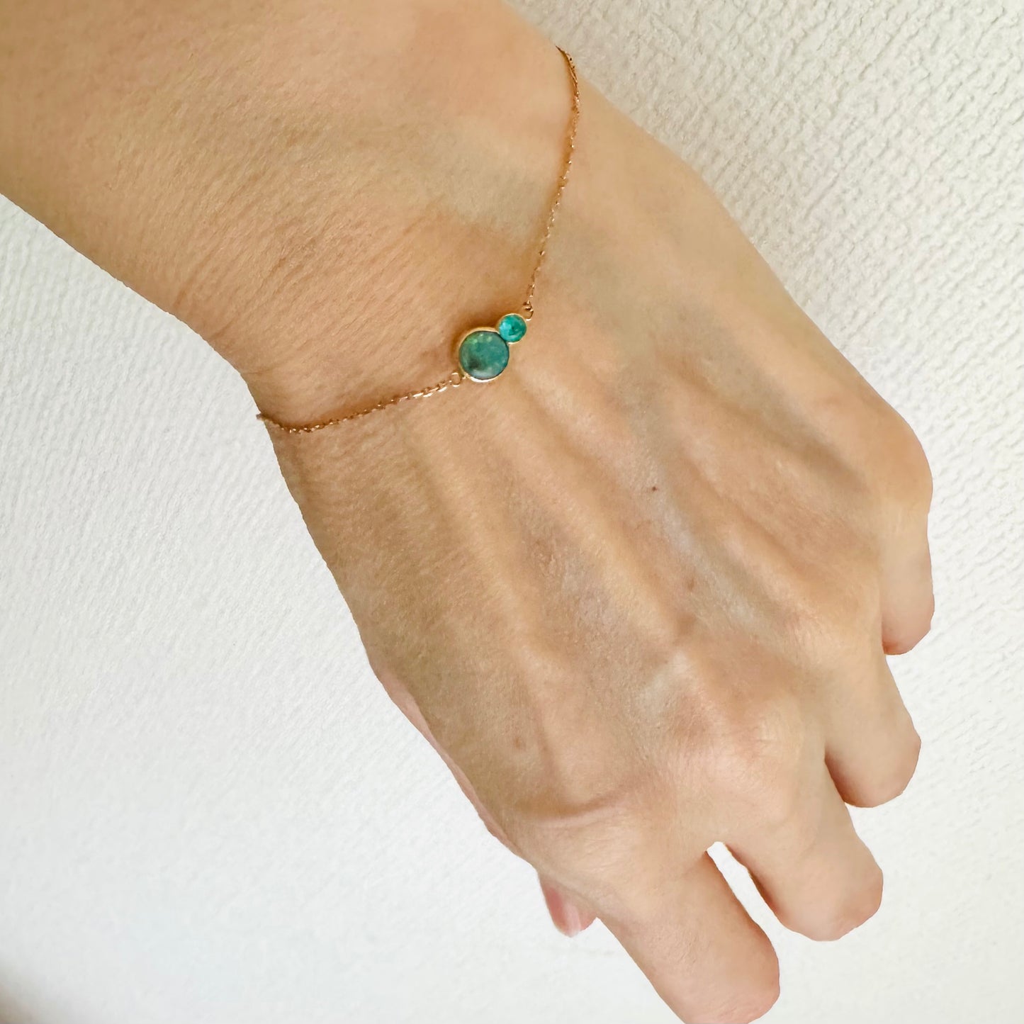 BLANCE : ブラックオパール・パライバトルマリン  ブレスレット